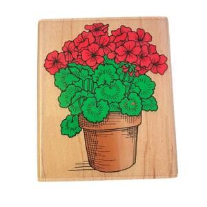 Hero Arts F1053 Geranium Flower Pol Rubber Stamp